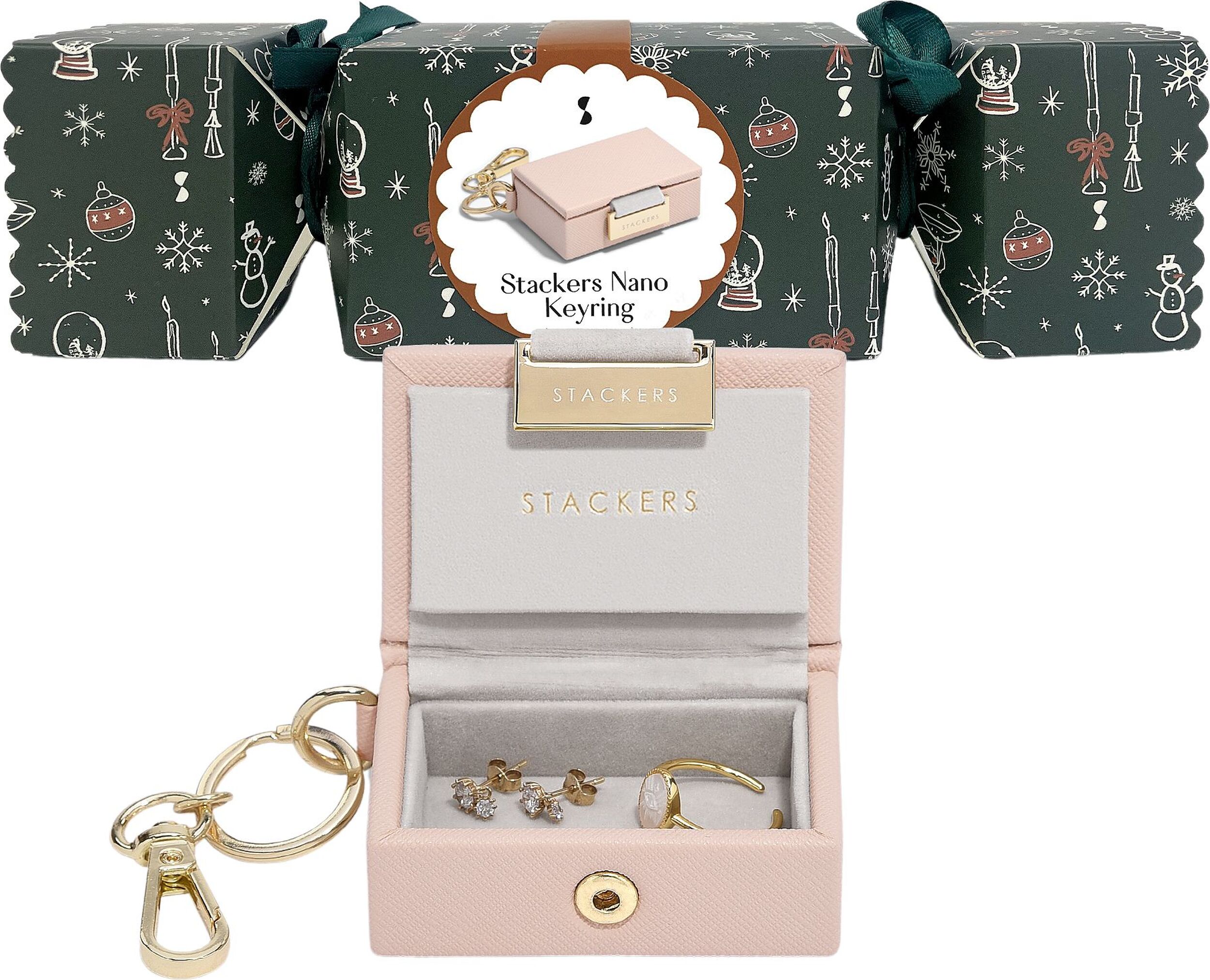 Brelok do kluczy Stackers Nano in Cracker różowy w opakowaniu prezentowym