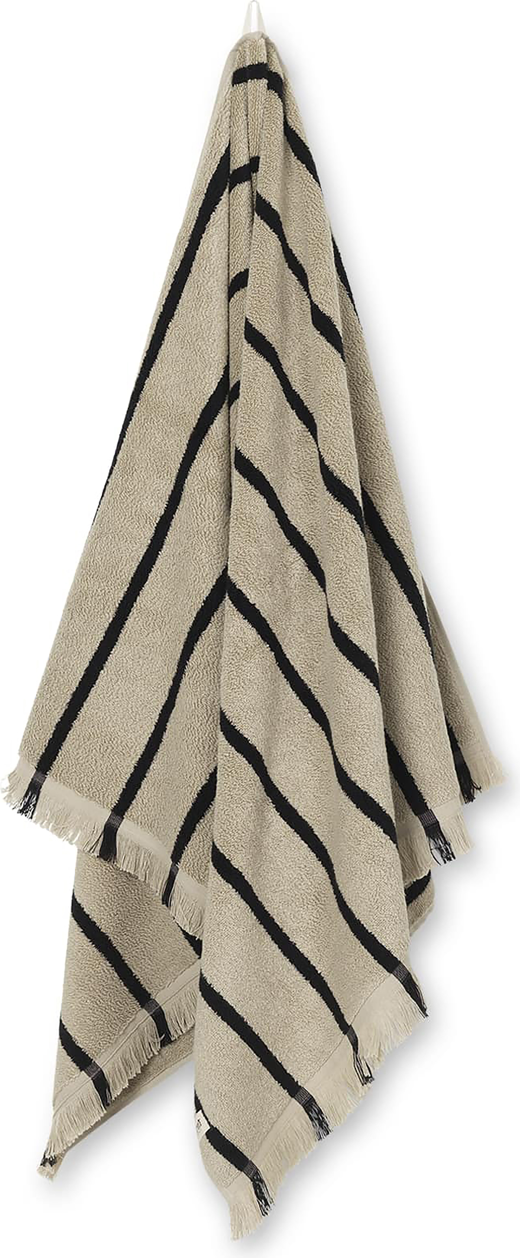 Ręcznik Alee 70 x 140 cm czarno-beżowy