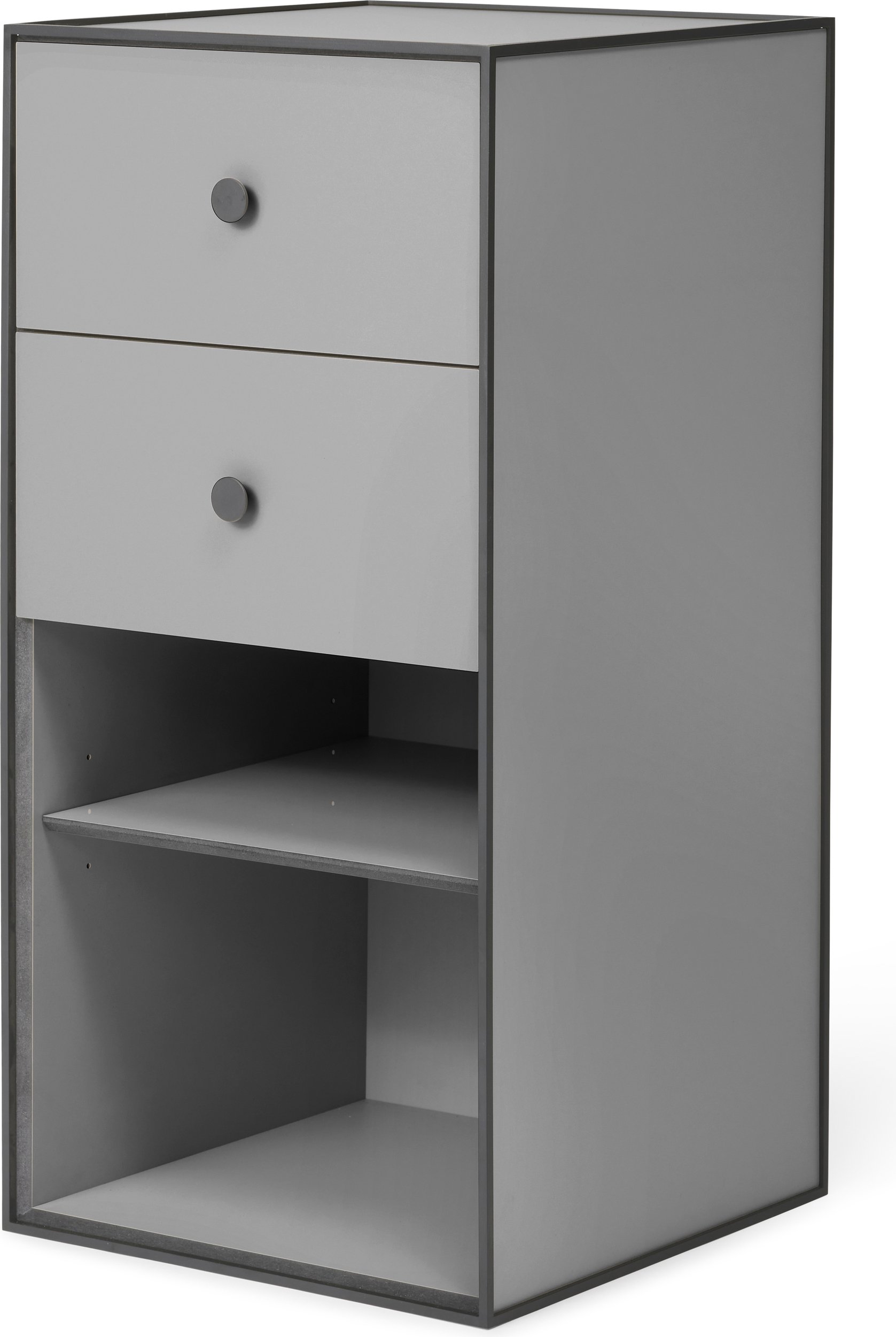 Szafka Frame 70 ciemnoszara z 2 szufladami i półką