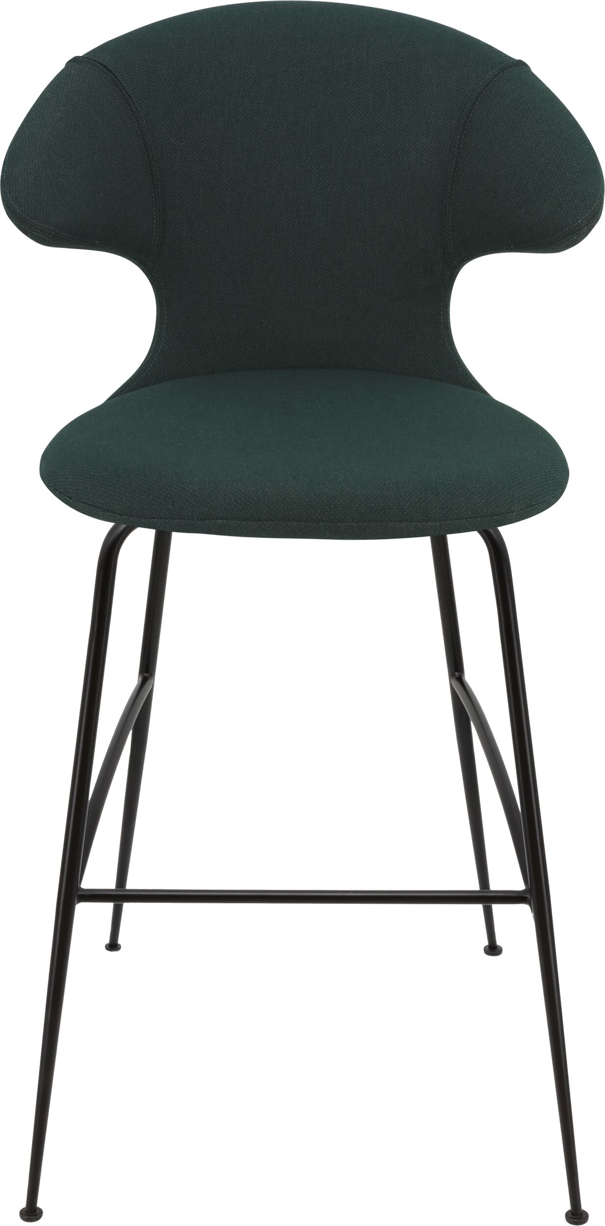 Krzesło barowe Time Flies ciemnozielone na czarnych nogach