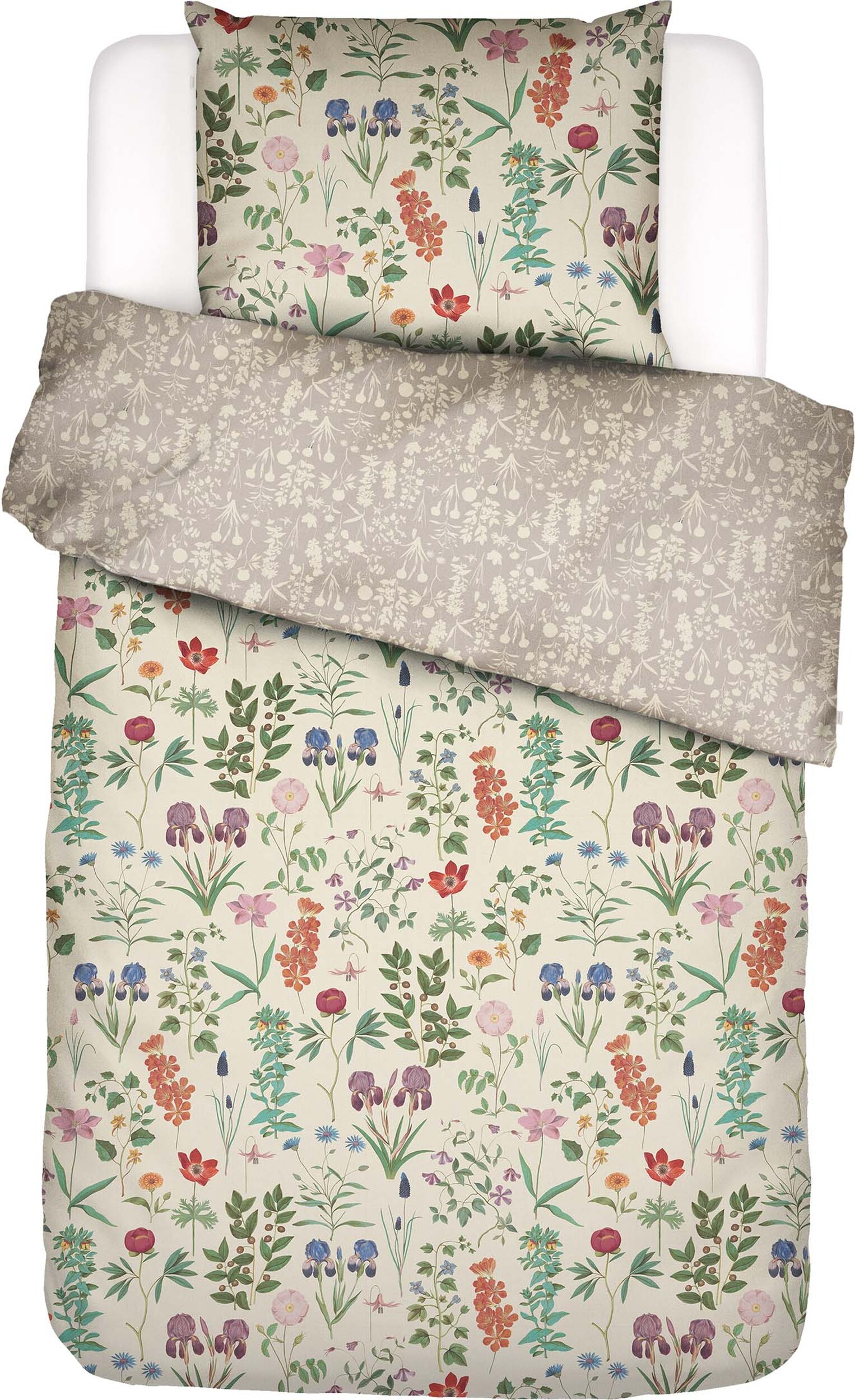 Pościel Marigold 135 x 200 cm waniliowa z poszewką na poduszkę 80 x 80 cm zapięcie flap