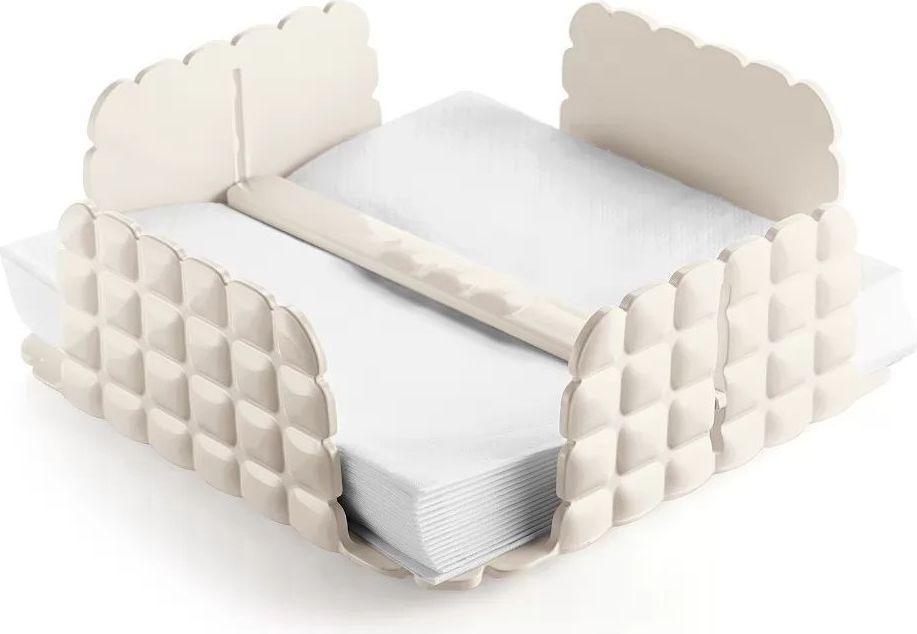 Serwetnik Tiffany kwadratowy mlecznobiały