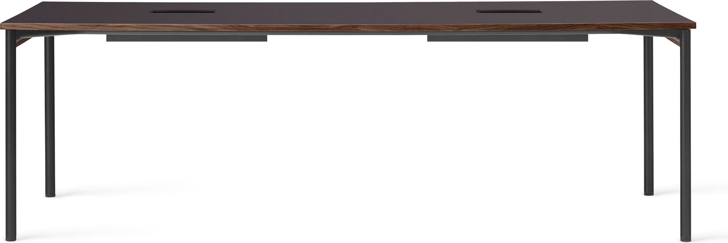 Stół Co Management 240 x 100 cm ciemny dąb na czarnych nogach