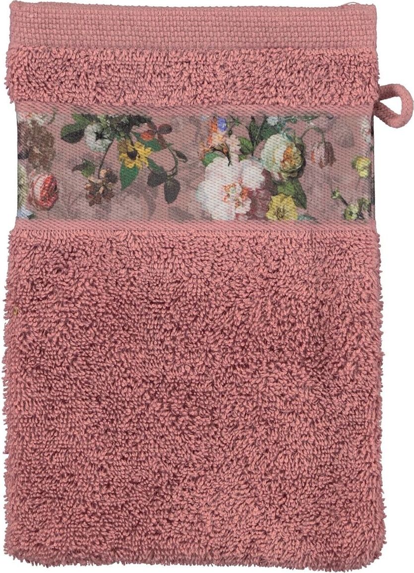 Rękawica kąpielowa Fleur ciemnoróżowa