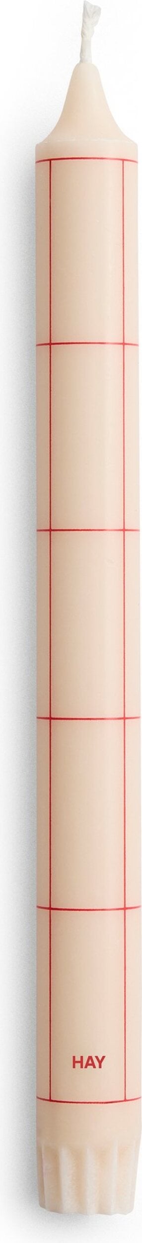 Świeca Hay Pattern kratka kremowo-czerwona