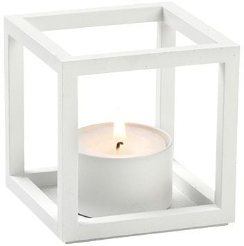 Świecznik na tealighty Kubus T biały