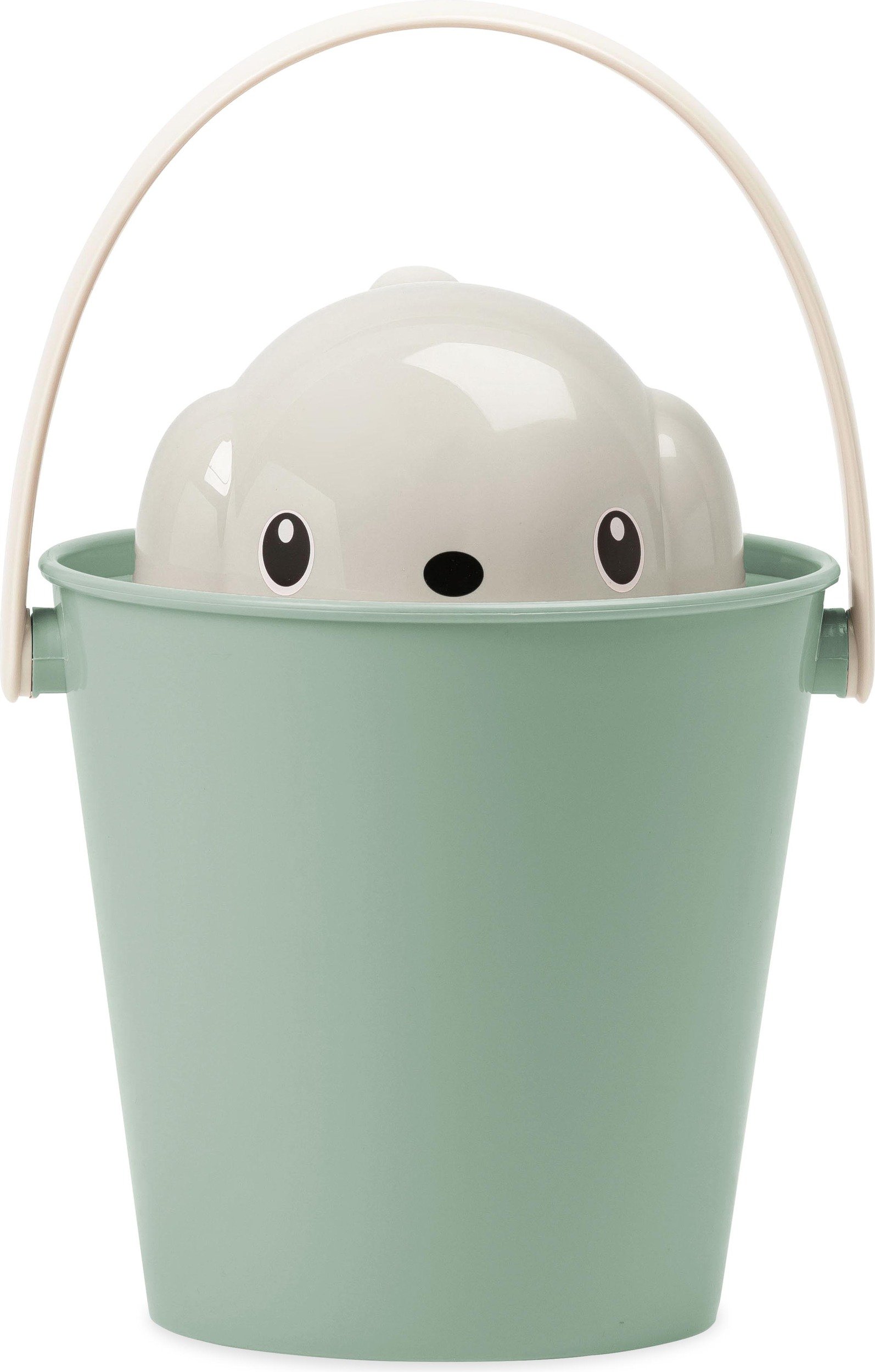 Pojemnik na suchą karmę z łyżeczką Crock szaro-zielony 2 el.