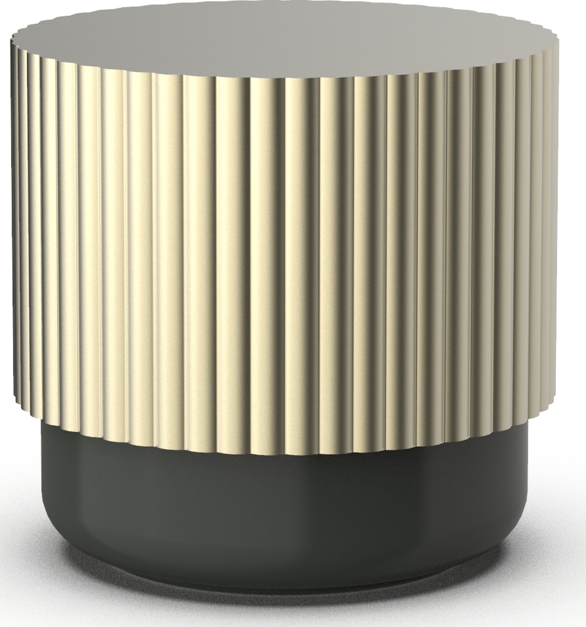 Pojemnik łazienkowy Of Line 10 cm czarny ze złotą pokrywką