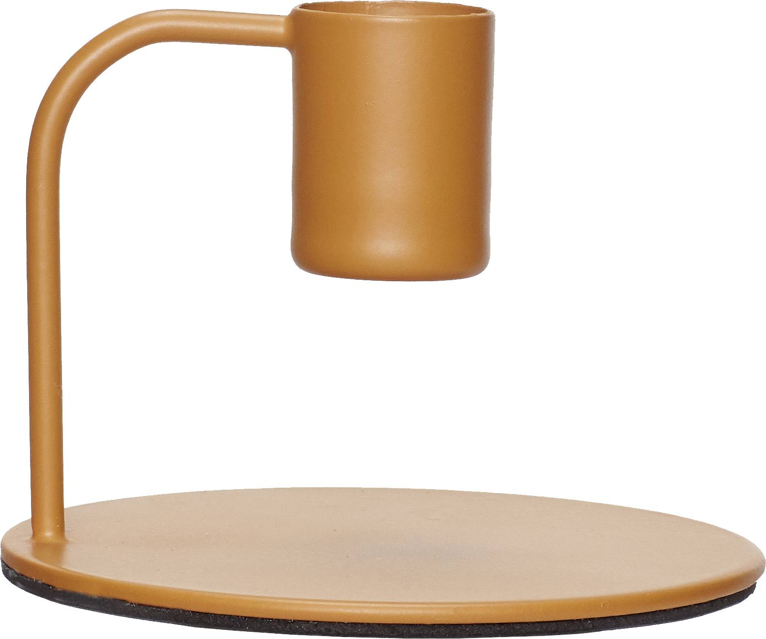 Świecznik Hübsch miodowy metalowy