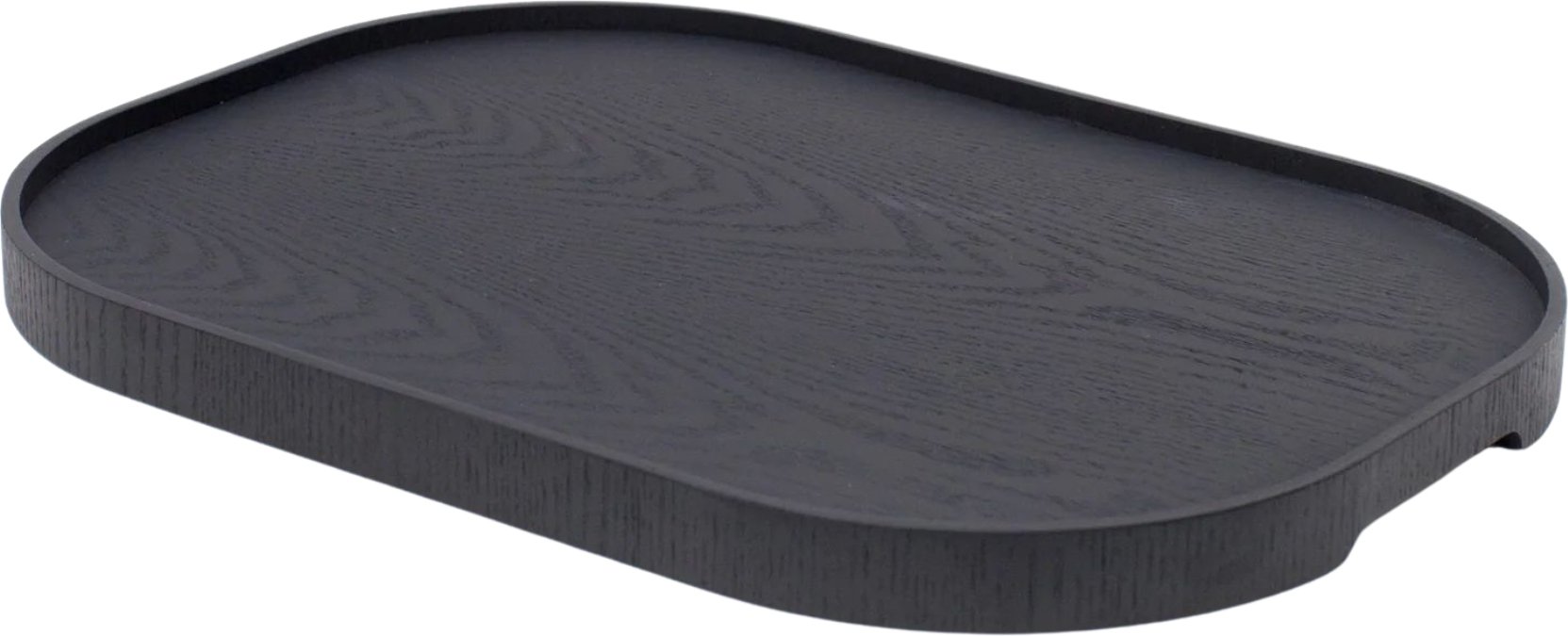 Taca Bosign owalna L czarny mat drewno wierzbowe z antypoślizgową powłoką