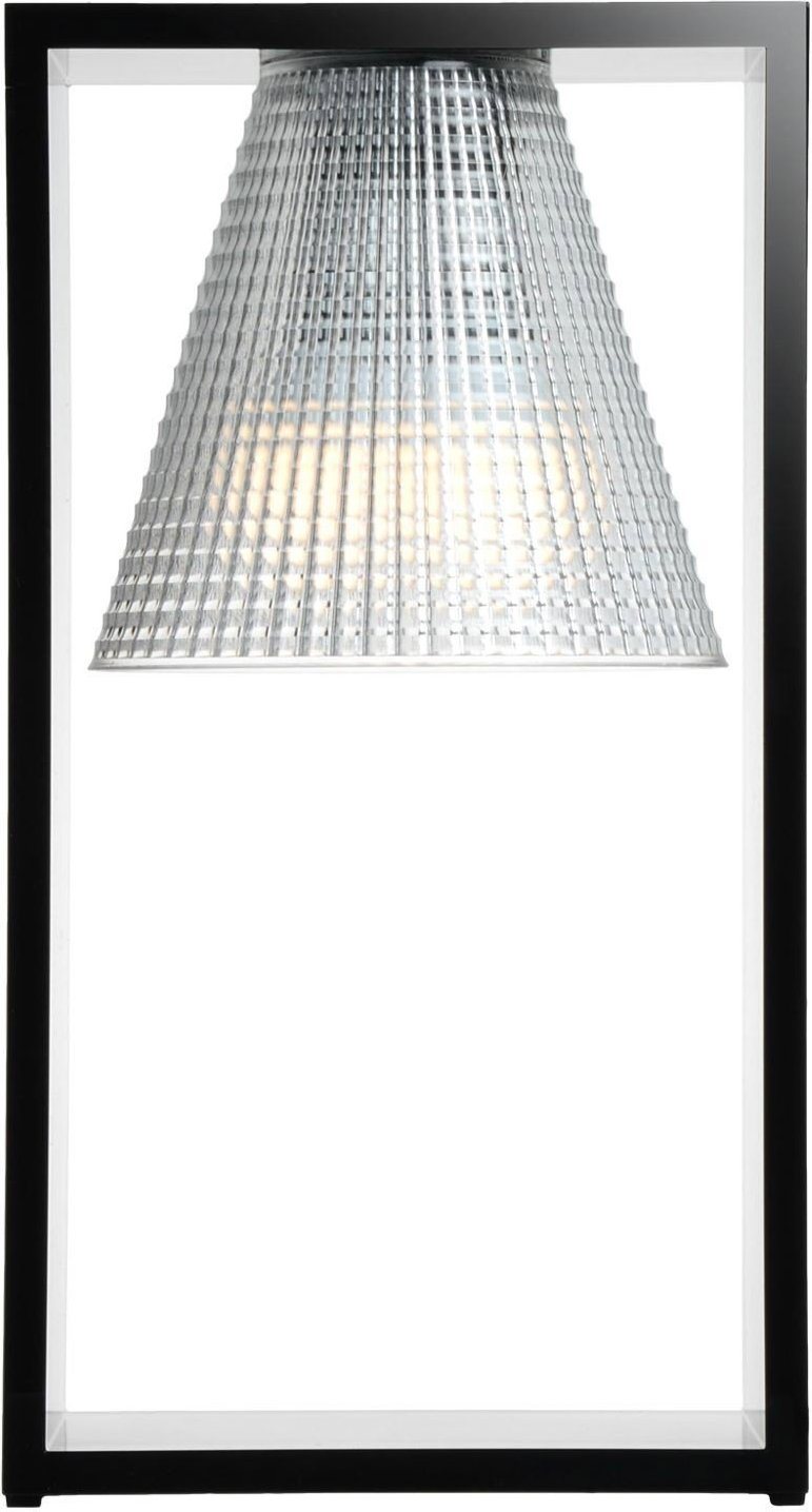 Lampa stołowa Light-Air rzeźbiona czarno-kryształowa