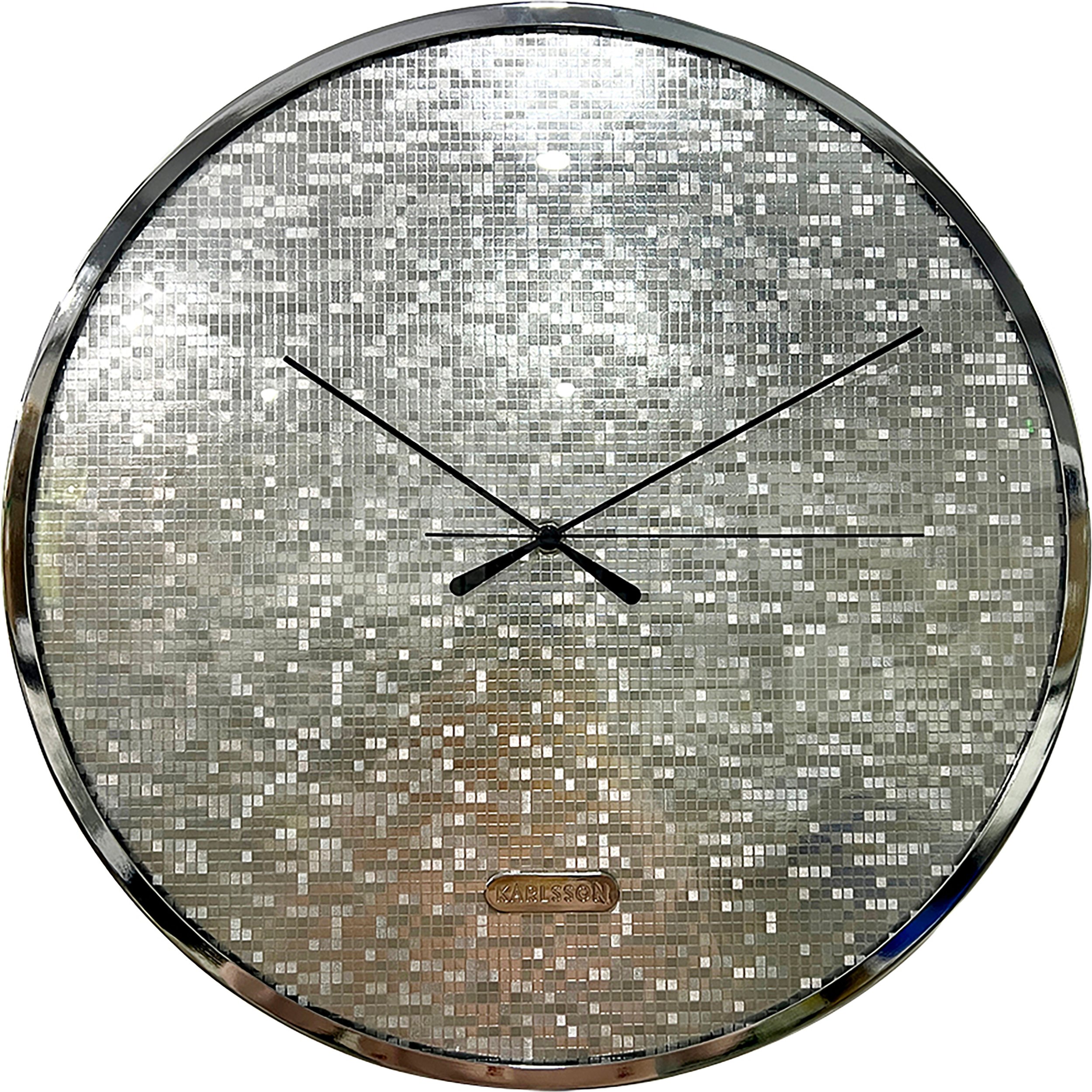 Zegar ścienny Bling Bling srebrny