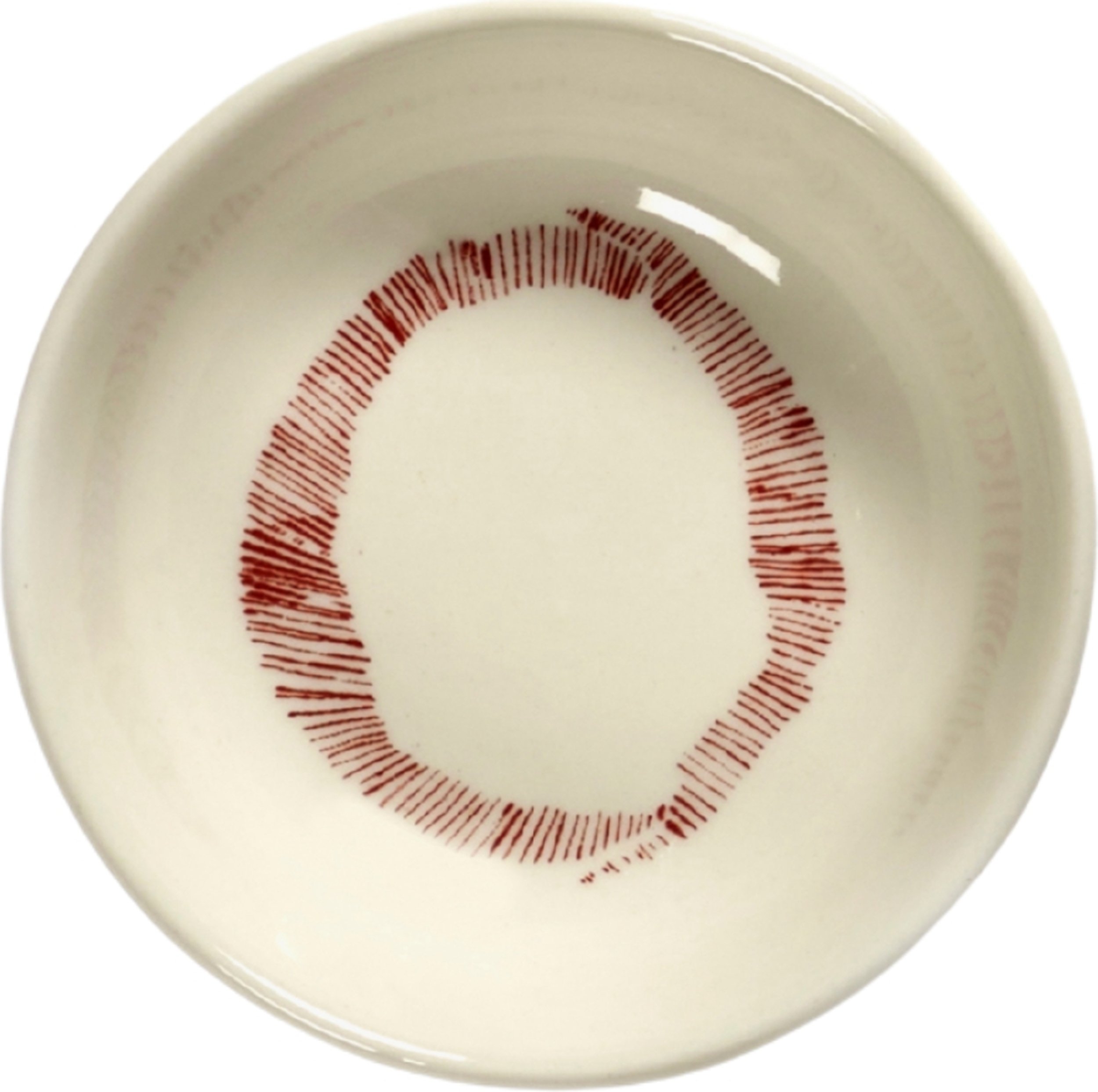 Miseczka Feast 7,5 cm biało-czerwona