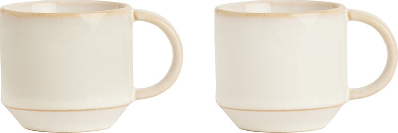 Kubki do espresso Yuka 110 ml złamana biel 2 szt.