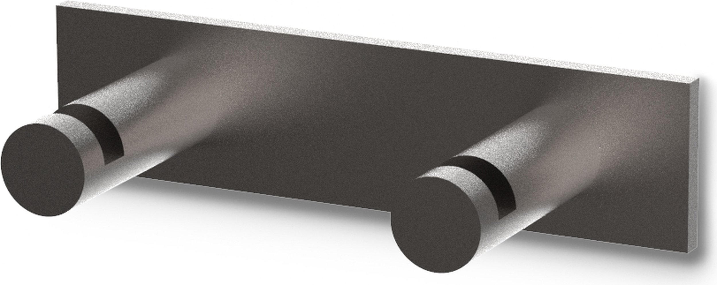 Wieszak haczyk na ręczniki Mikado Frame ciemny metal mat podwójny z powłoką PVD