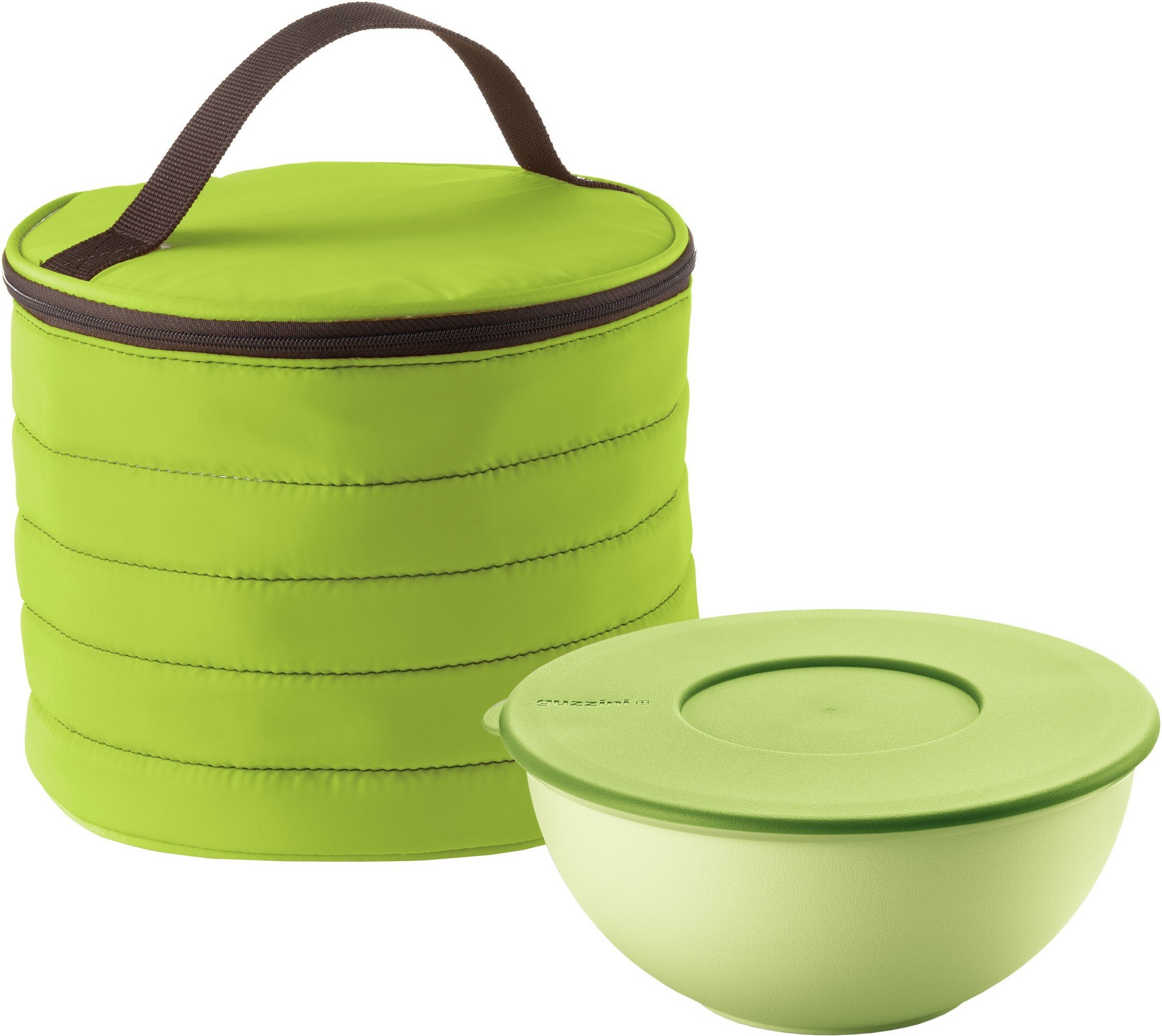 Torba termiczna okrągła z pojemnikiem On The Go zielona
