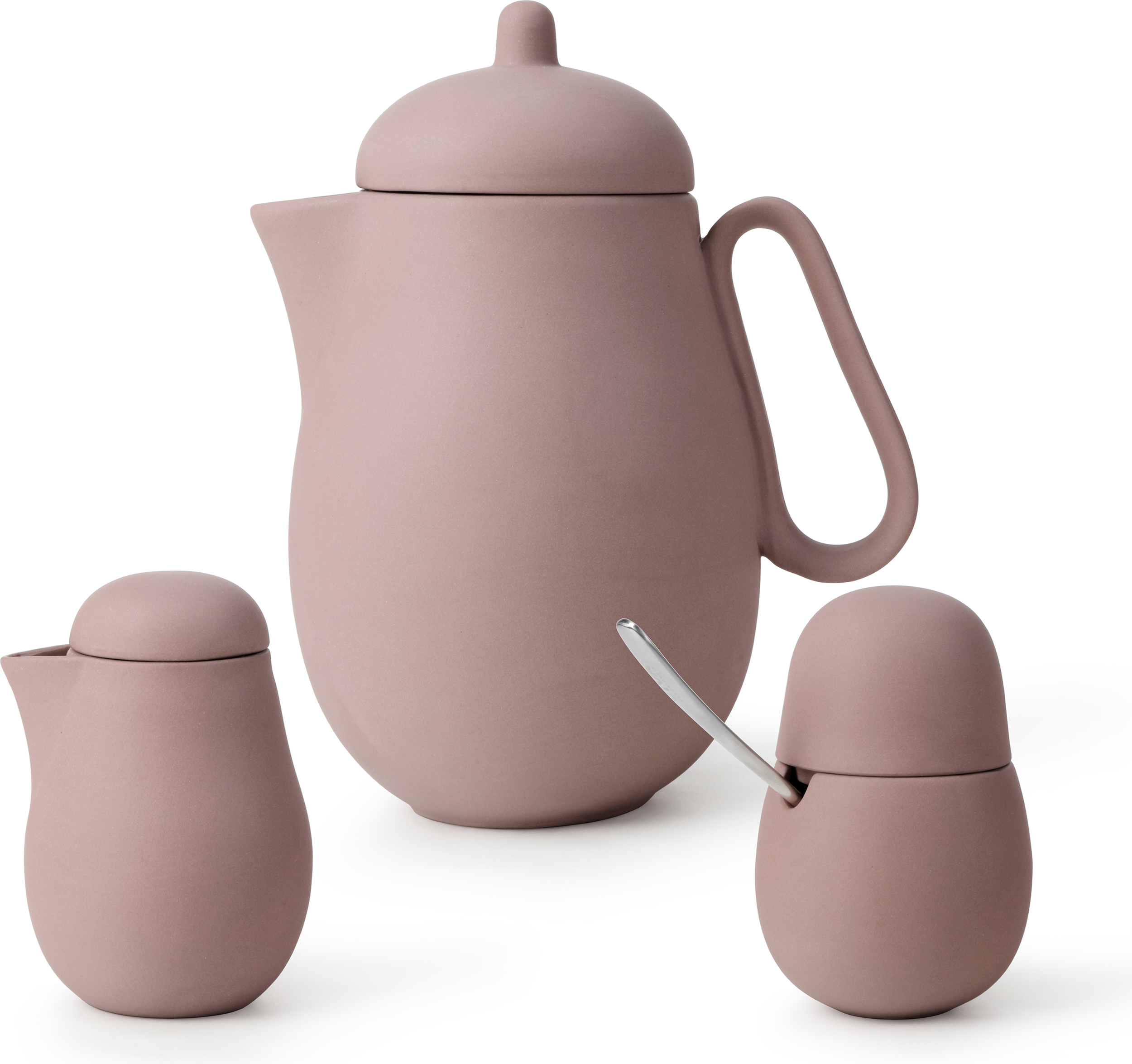 Zestaw do herbaty Nina terakota 3 el.