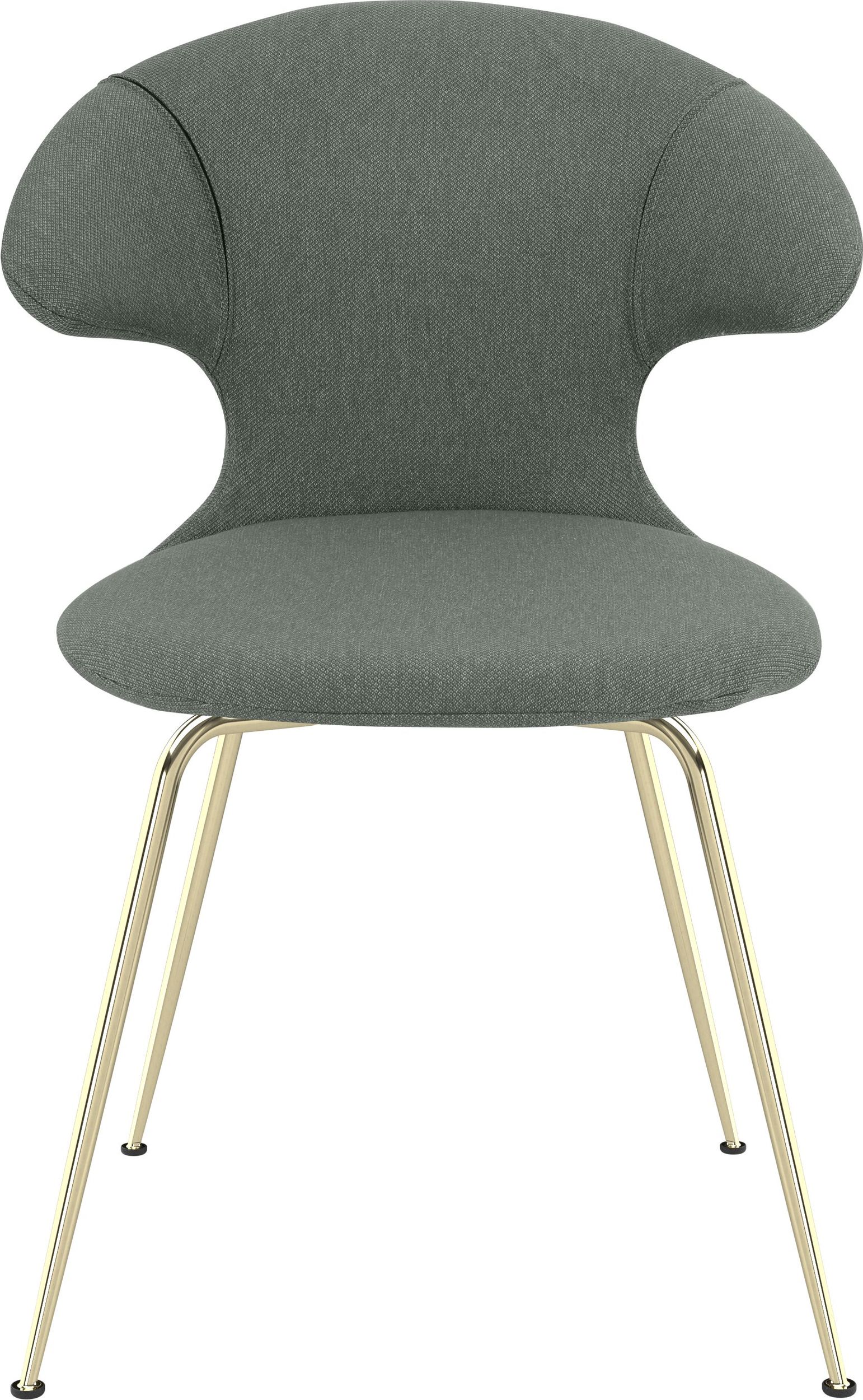 Krzesło Time Flies jasnozielone na mosiężnych nogach