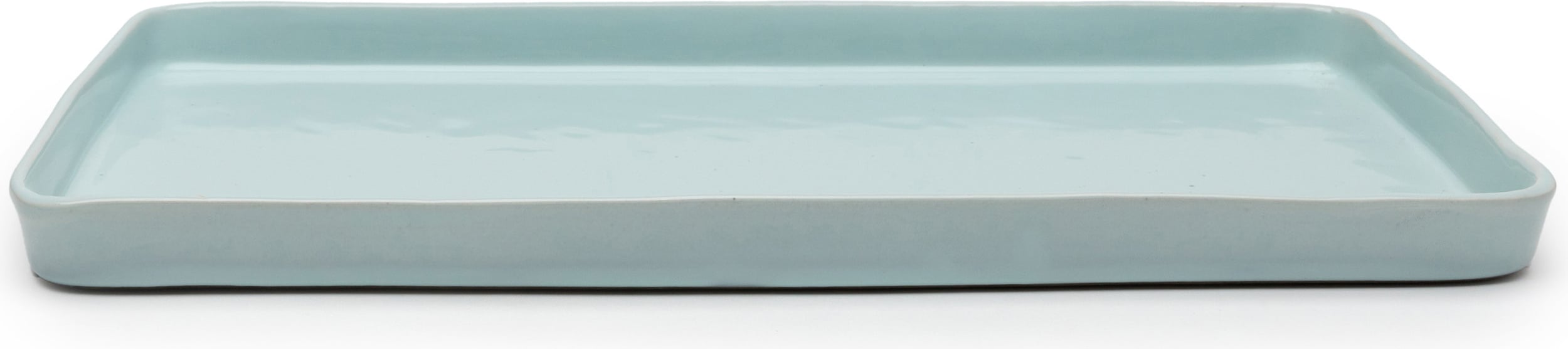 Talerz obiadowy Terres de Rêves prostokątny 37 cm jasnoniebieski