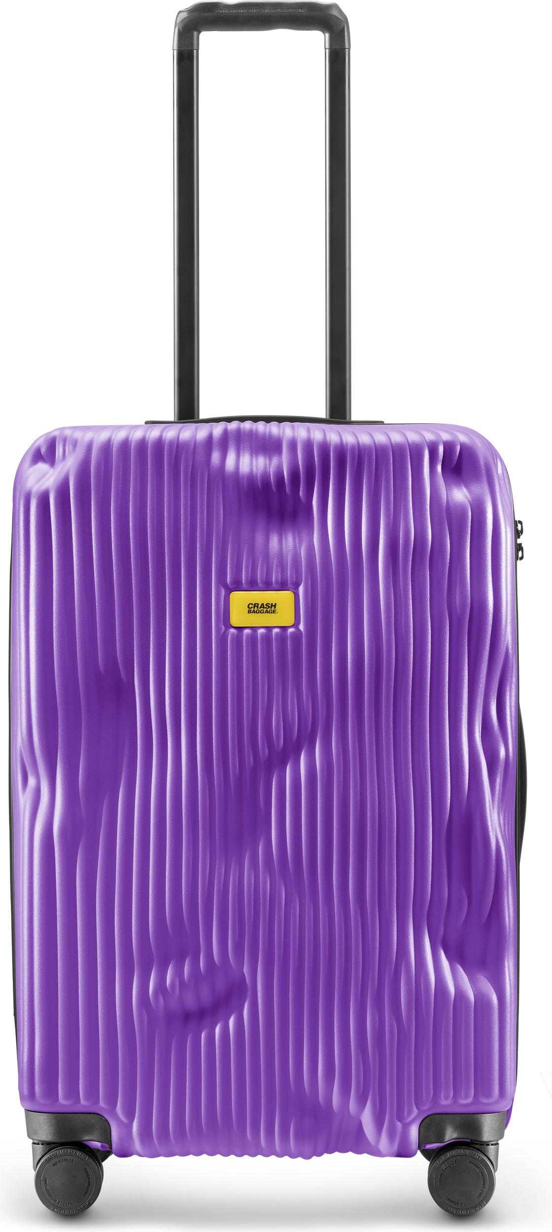 Walizka Stripe średnia fioletowa