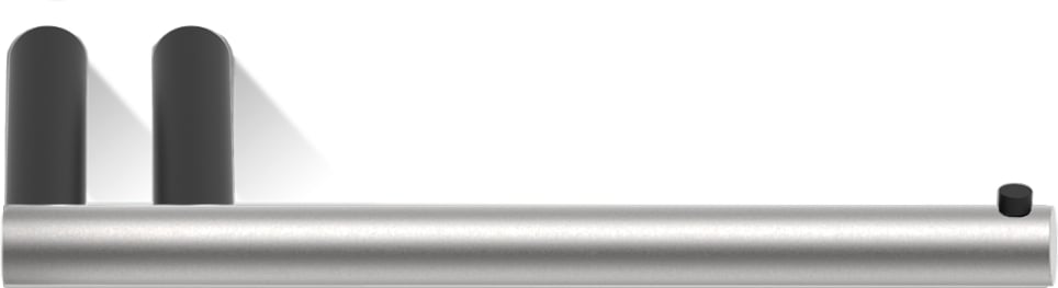 Wieszak na papier toaletowy Mikado stal matowa-czarny