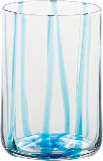 Szklanka Tirache w paski 350 ml jasnoniebieska