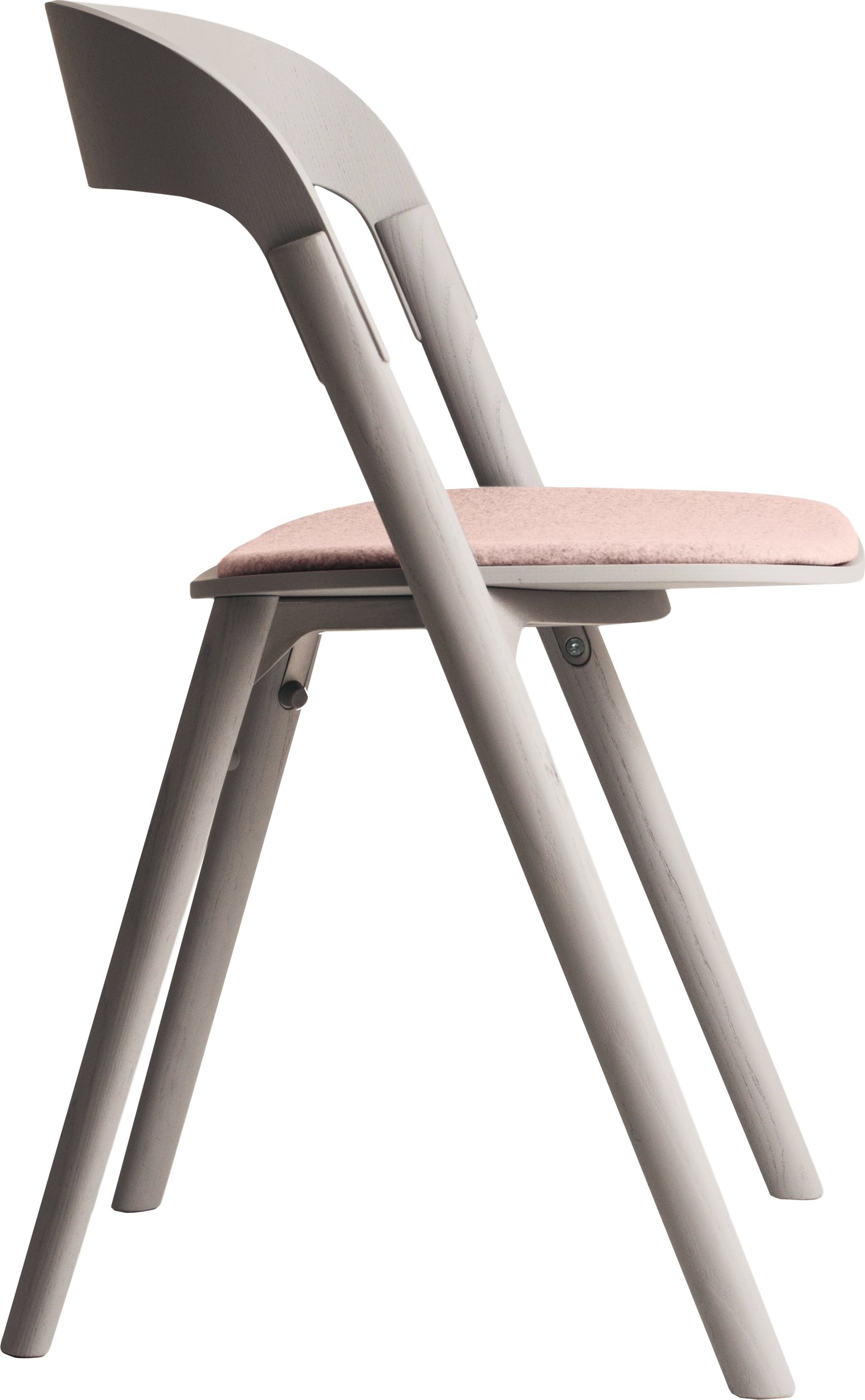 Krzesło Pila z poduszką szaro-różowe