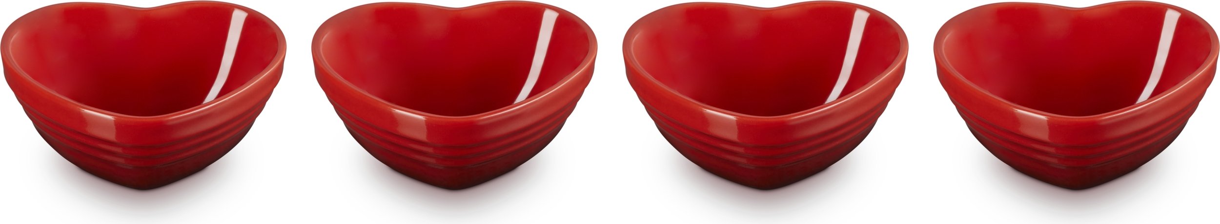 Miseczki na sosy i dipy Heart wiśniowe 4 szt.