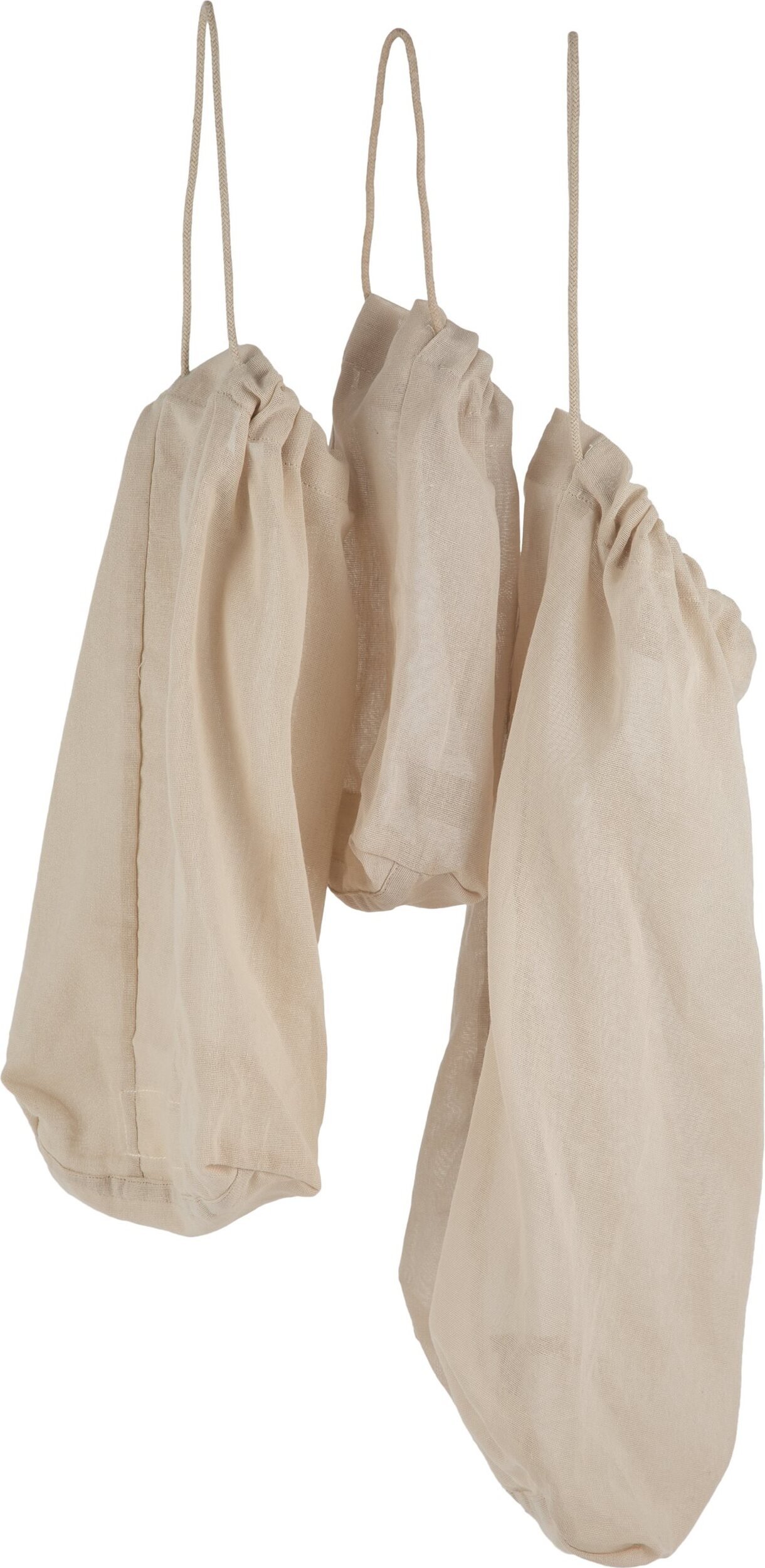 Worki na warzywa lub owoce The Organic Company jasnobeżowe 3 szt.