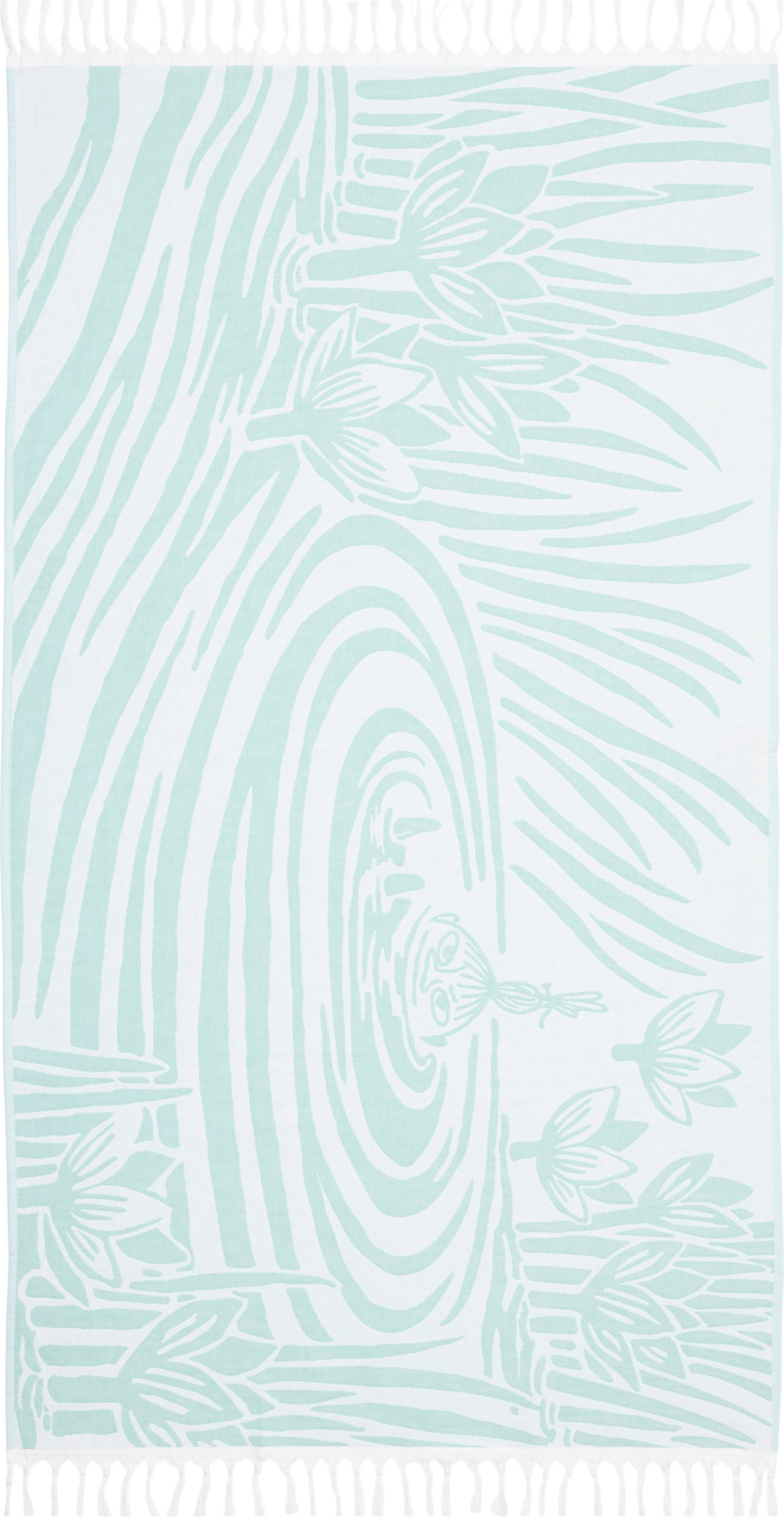 Ręcznik plażowy Arabia Finland Muminki 80 x 150 cm miętowy