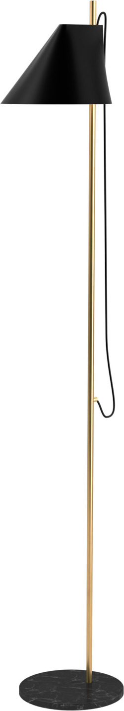 Lampa podłogowa Yuh LED 2700K czarna mosiądz