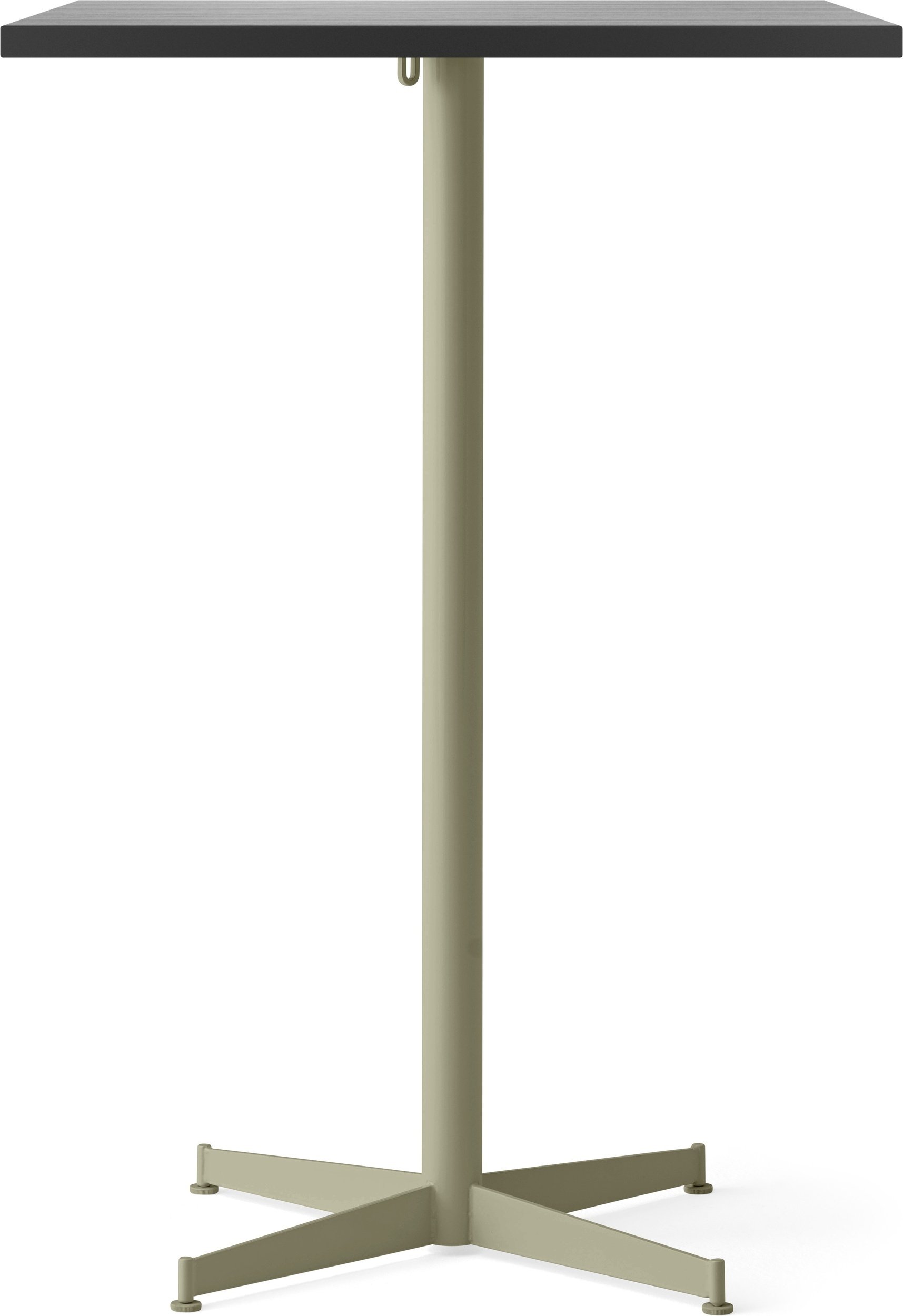 Stół barowy z oliwkową podstawą Nook Star Base kwadratowy 103 cm czarny