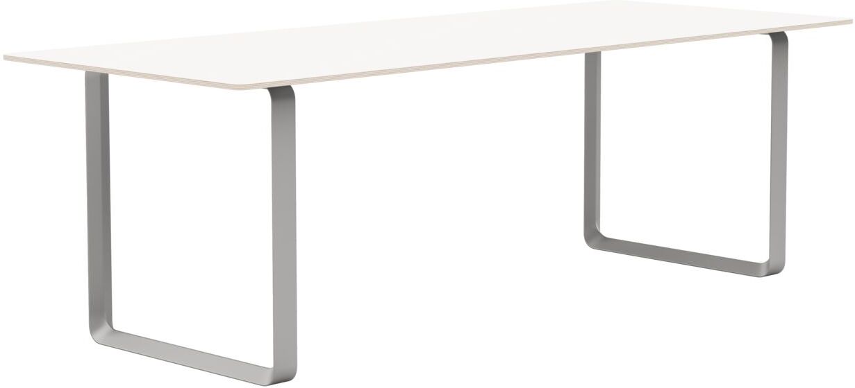 Stół Muuto 225 x 90 cm biały laminowany nogi szare