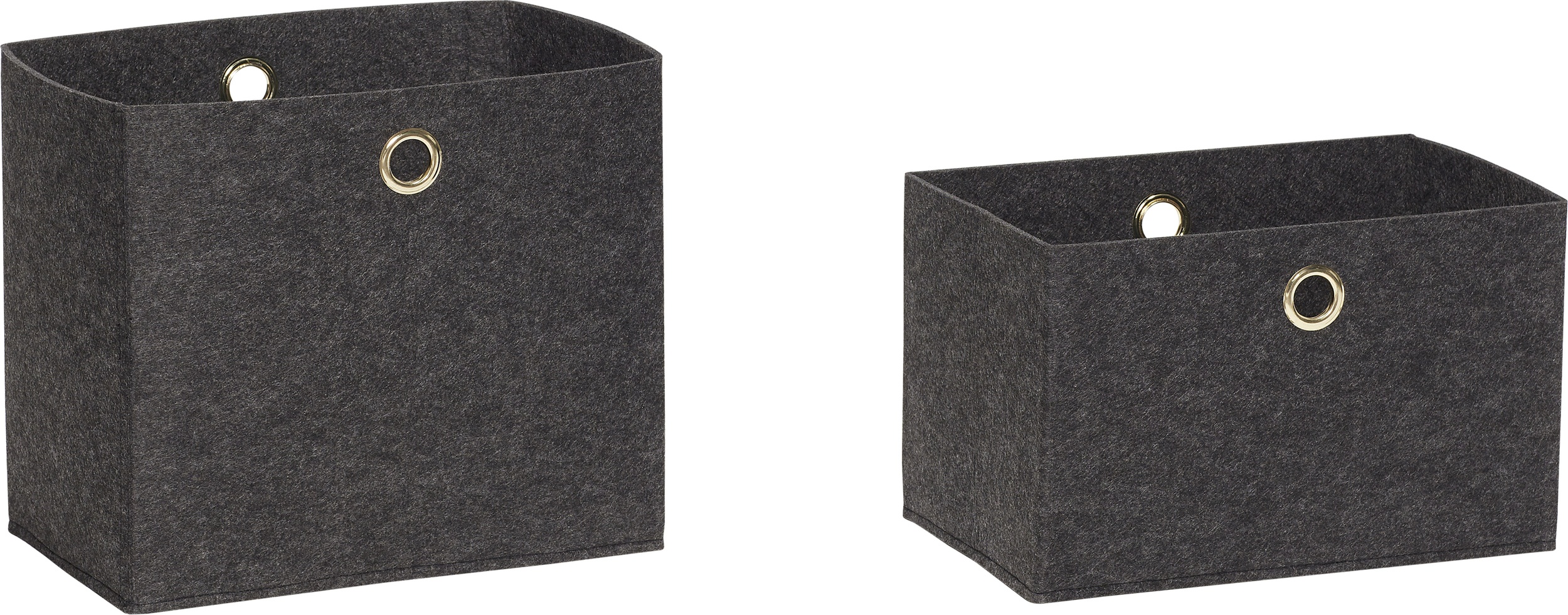 Koszyk Hübsch szary filcowy 2 szt.