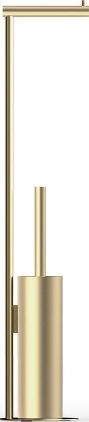 Stojak na papier toaletowy oraz szczotka do WC Bar złoty mat