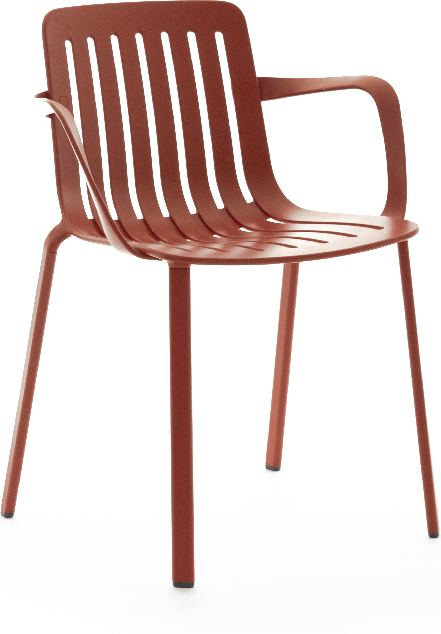 Krzesło Plato czerwone z podłokietnikami