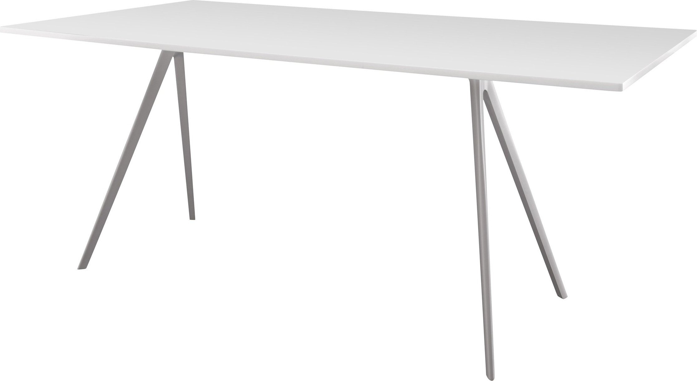 Stół Baguette 205 cm blat MDF biały rama lakierowana biała