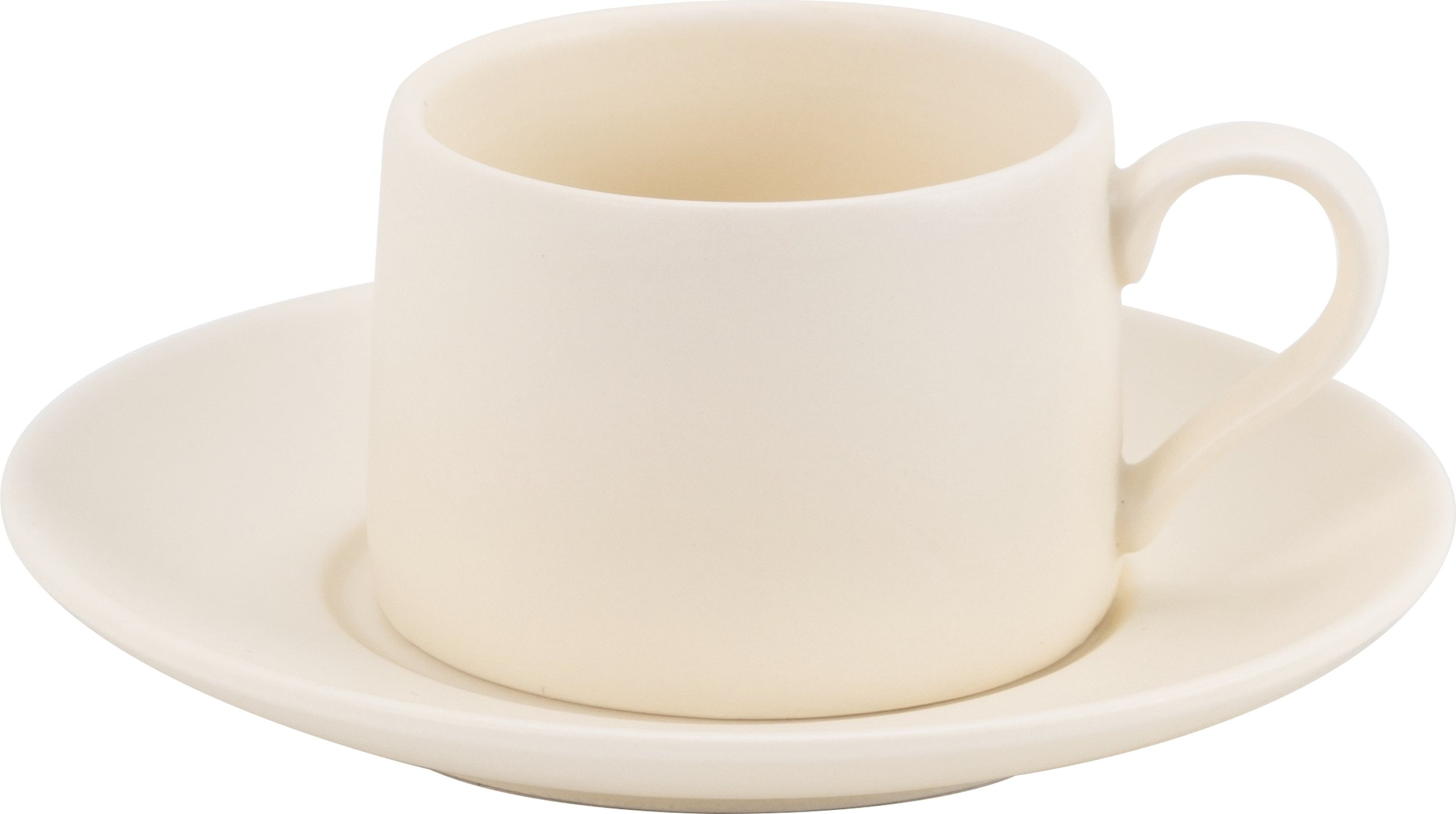 Filiżanka do kawy Levante 80 ml kość słoniowa ze spodkiem