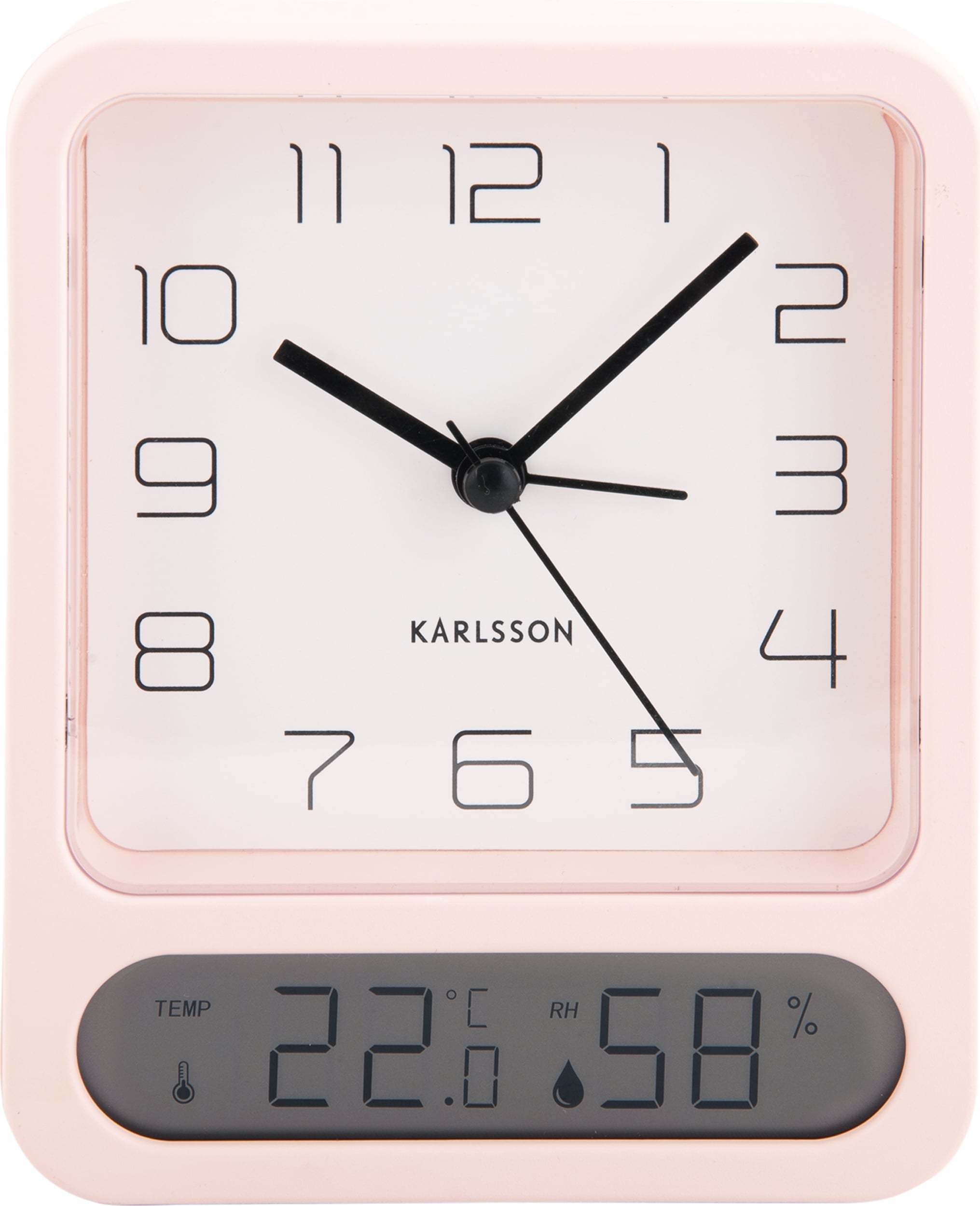 Budzik Duo pastelowy róż