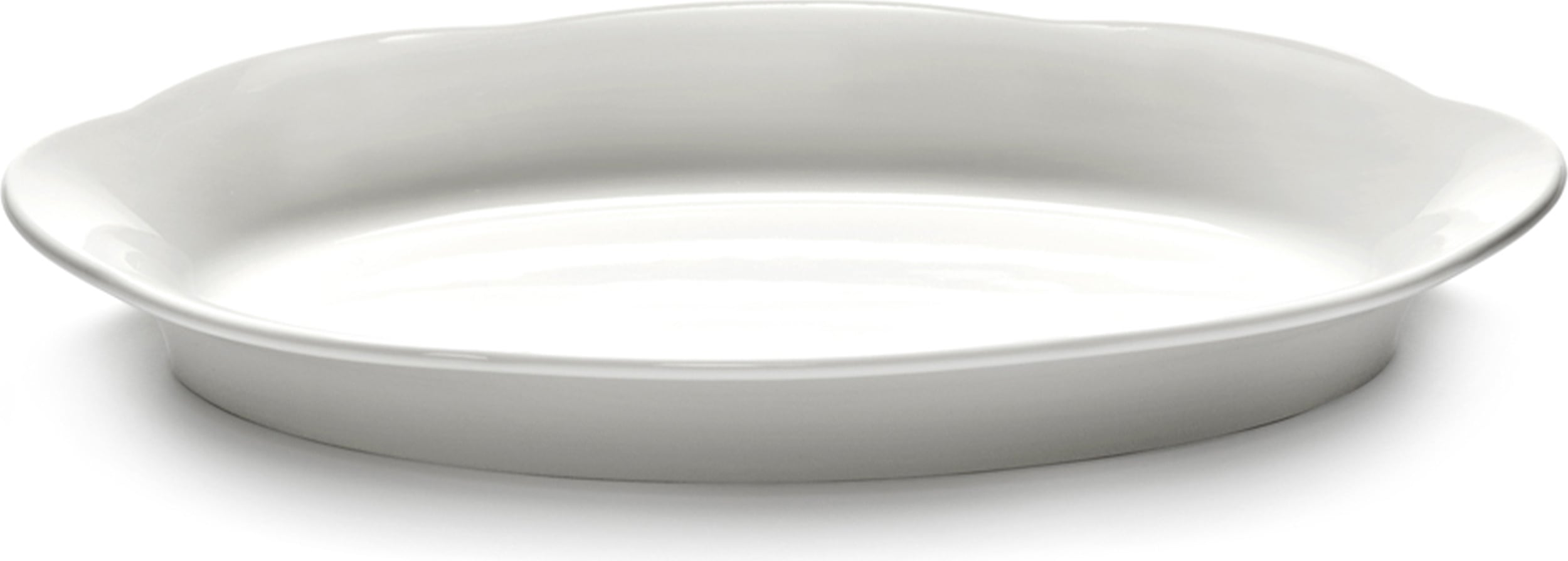 Półmisek owalny Silhouette wysoki 24,5 cm biały