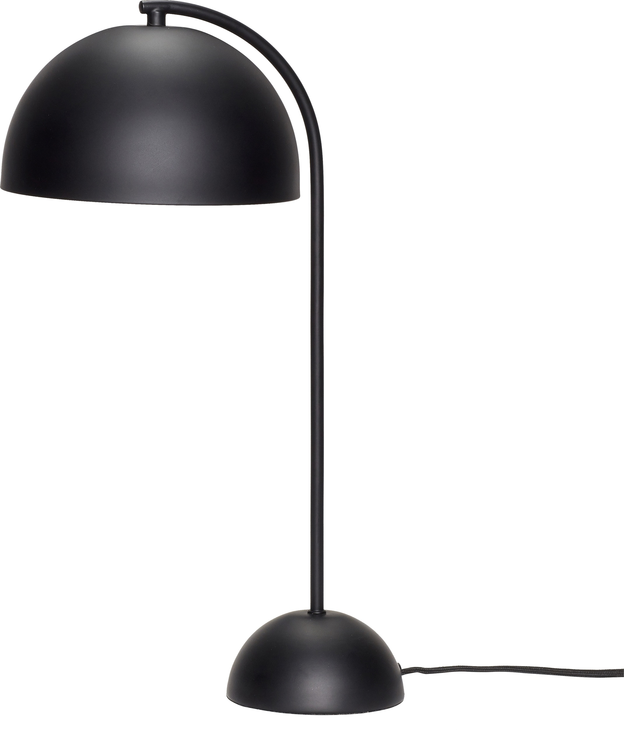 Lampa stołowa Hübsch 48 cm czarna metalowa