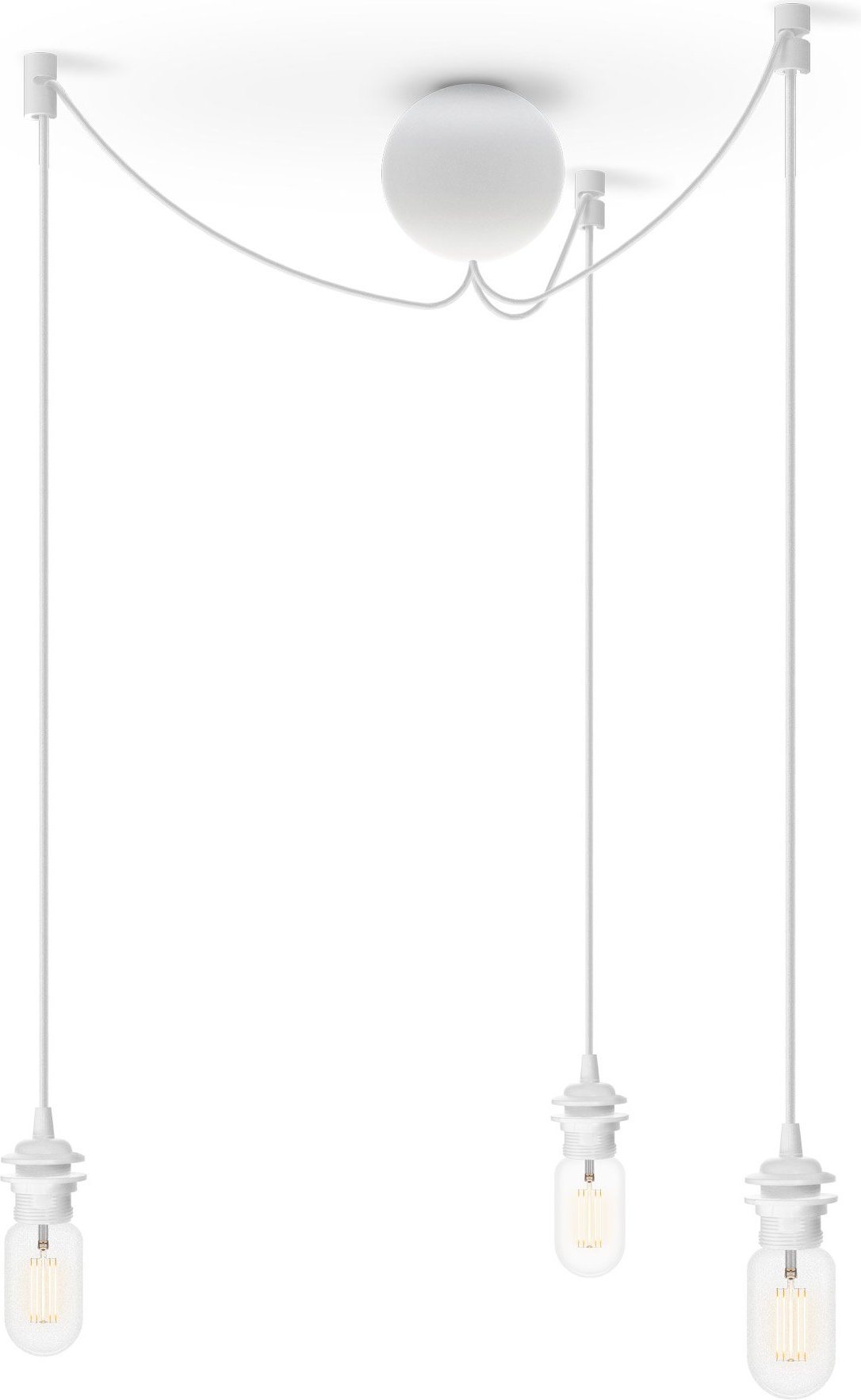 Zawieszenie do lamp z podsufitką Cannoball Cluster 3 białe