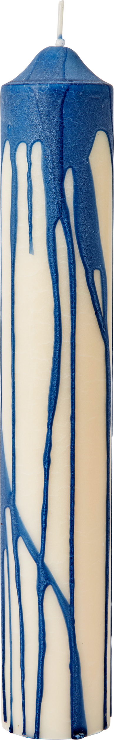 Świeca Dryp Pillar 30 cm niebieska