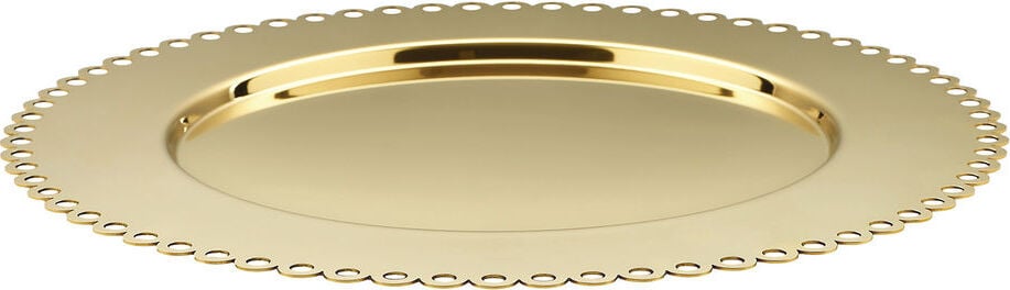 Talerz do serwowania Il Tornitore Matto Edges stal nierdzewna mosiądzowana