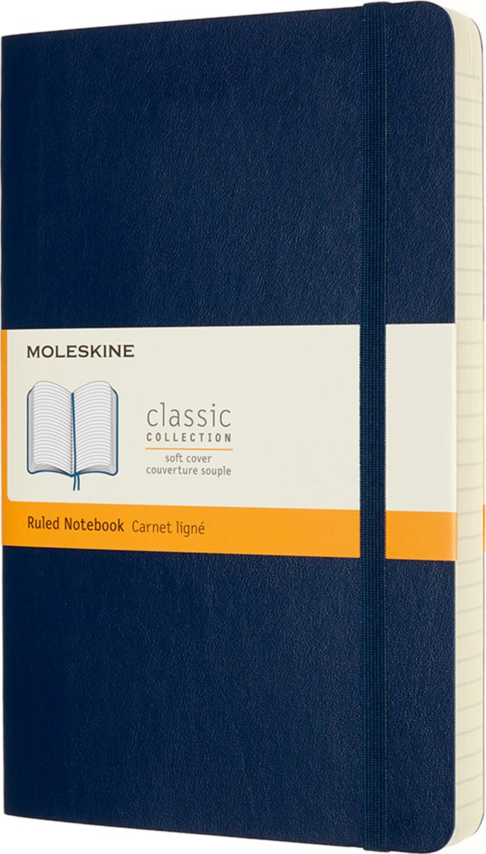 Notes w linię Moleskine Classic L 400 stron niebieski miękka oprawa