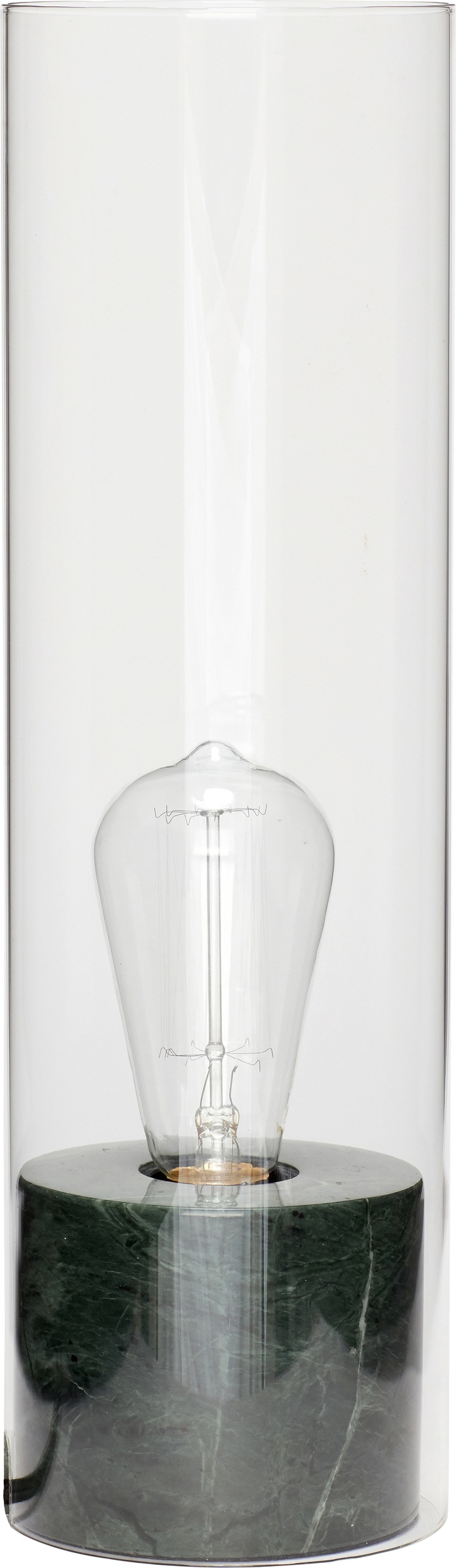 Lampa stołowa Hübsch tuba ciemnozielona