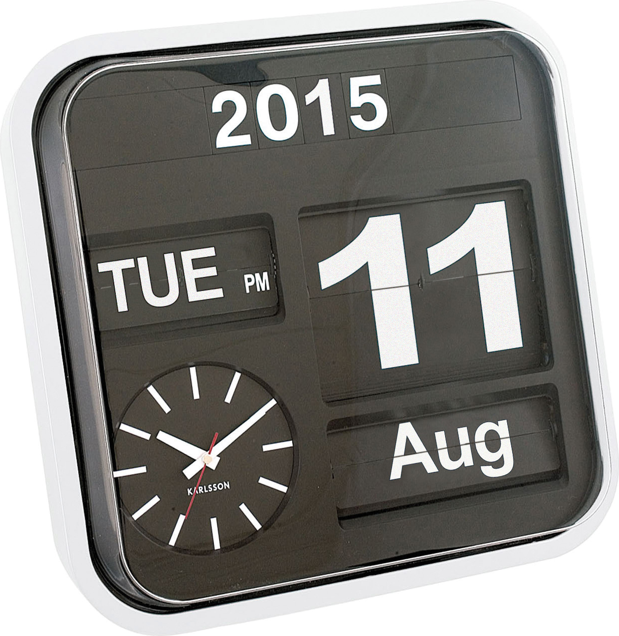 Zegar ścienny Big Flip biały