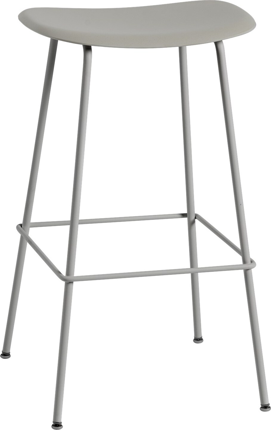 Stołek barowy Fiber Tube 75 cm szary