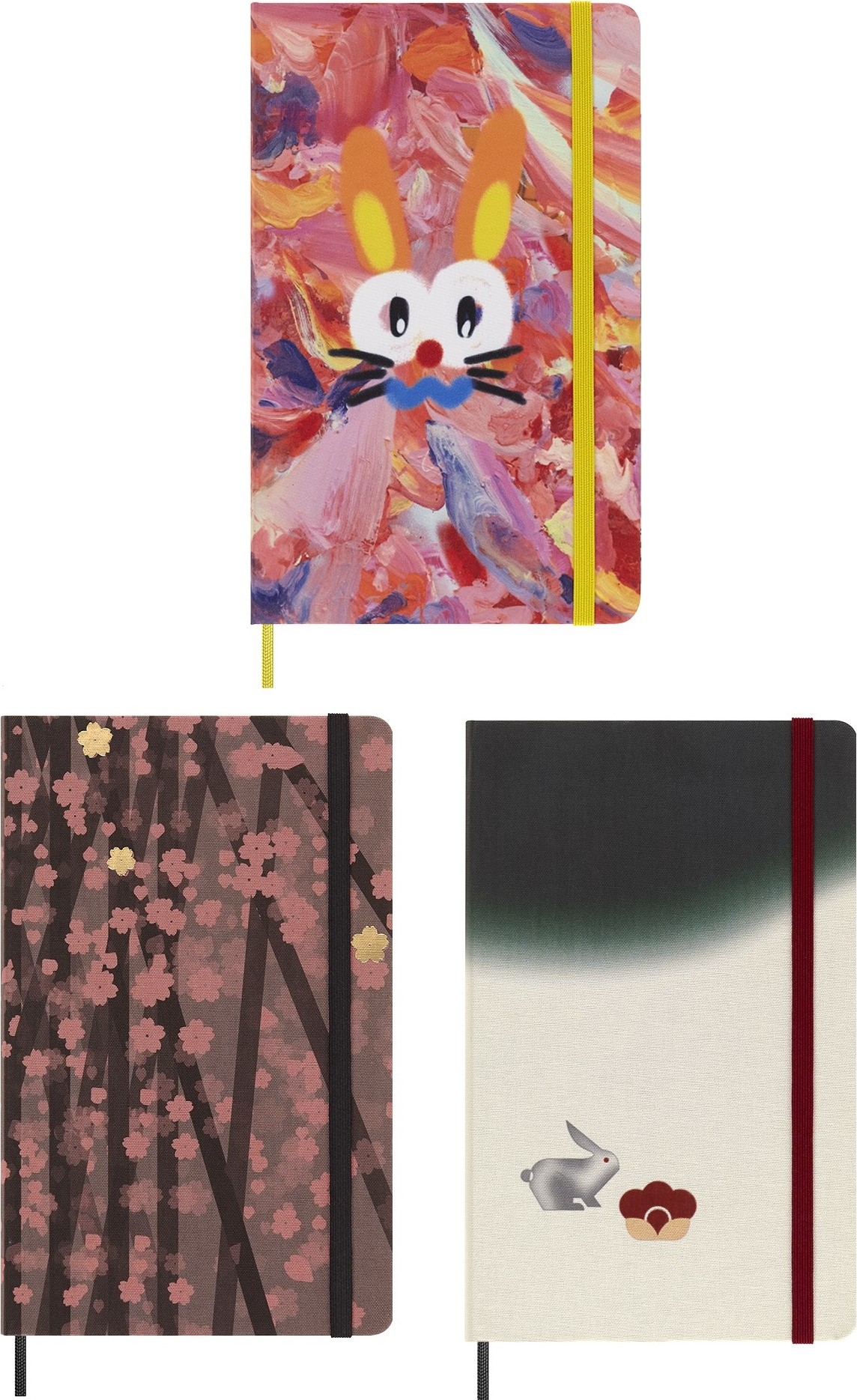 Notesy Moleskine Sakura & Year of the Rabbit L w pudełku prezentowym 3 szt.