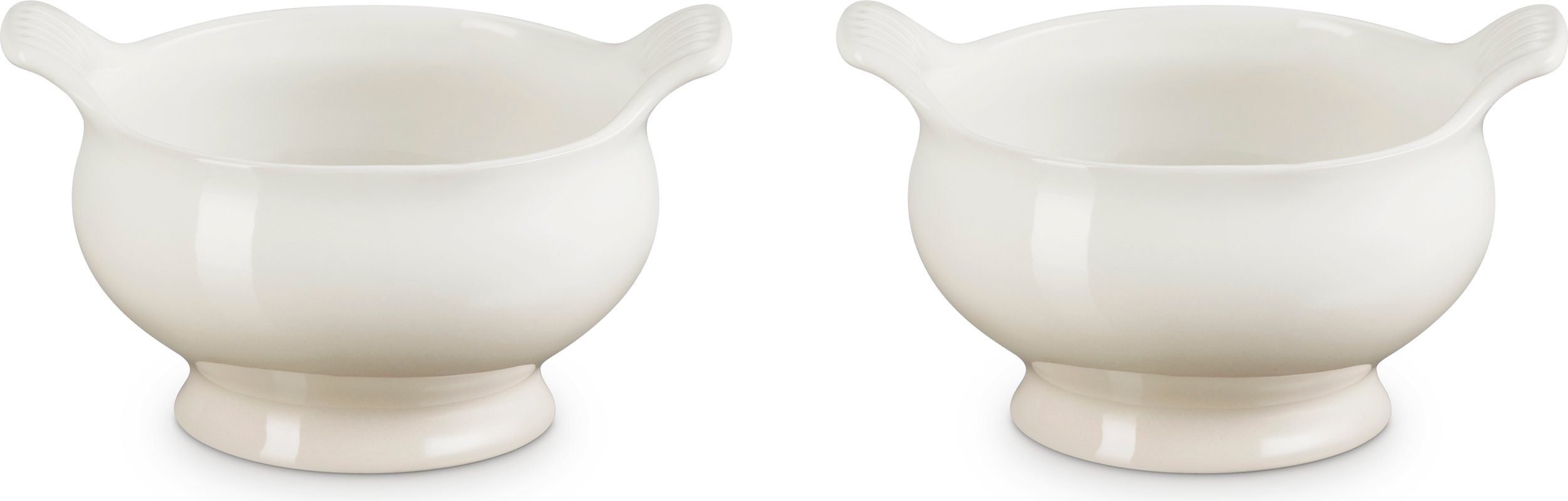 Bulionówki kamionkowe Le Creuset 600 ml beżowe 2 szt.